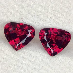 6,70 Ct Rotes Granat-Paar Herzform Natürliche Feine Qualität Granat Reverse-Paar