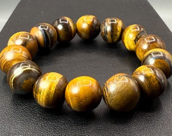 289 Crt Handgefertigtes Tigerauge Armband: Heilender Kristallstein, Boho Schmuck