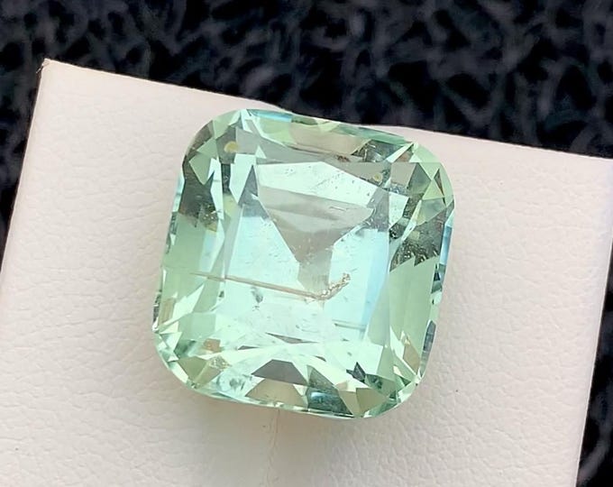 19.60 Ct Natural Green Beryl Loose Gemstone: Faceted Cut Collector's ...