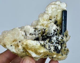 Raw Feldspar with Tourmaline Crystal | 2009 Carat Mineral Specimen