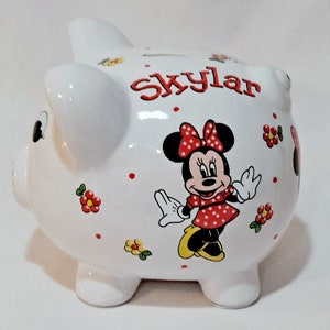 Personalized Piggy Bank with Minnie Mouse image 5