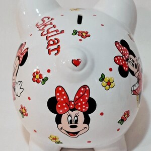 Personalized Piggy Bank with Minnie Mouse image 6