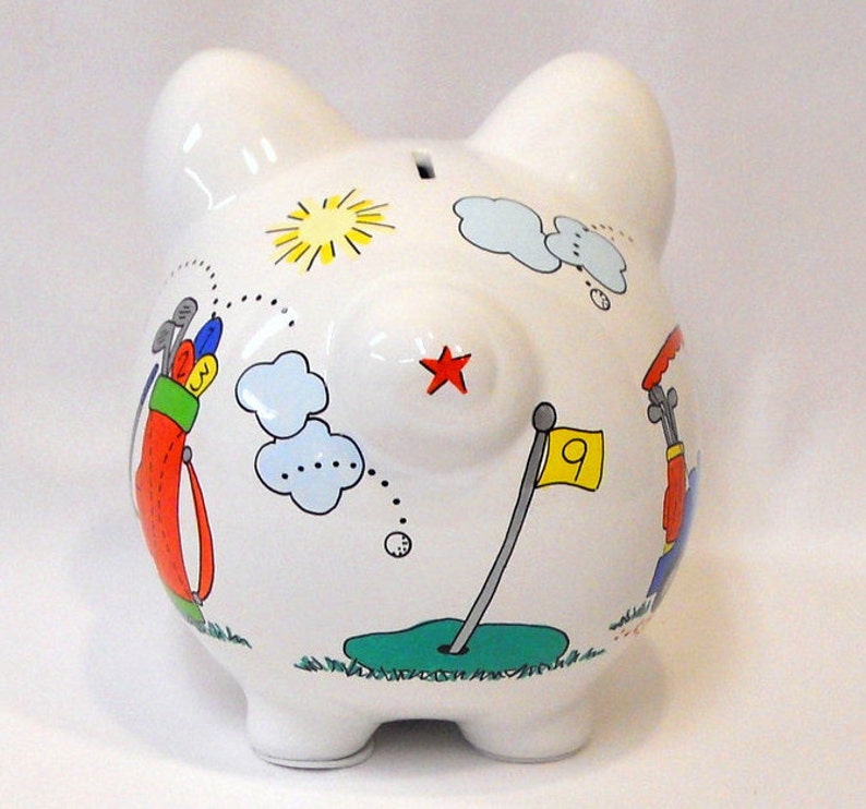 Piggy Bank Golf Personalized Etsy