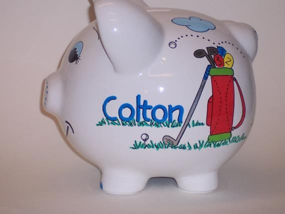 Piggy Bank Golf Personalized Etsy