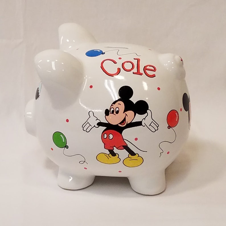 mickey mouse plush piggy bank