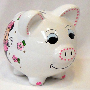 Personalized Piggy Bank with Minnie Mouse image 4
