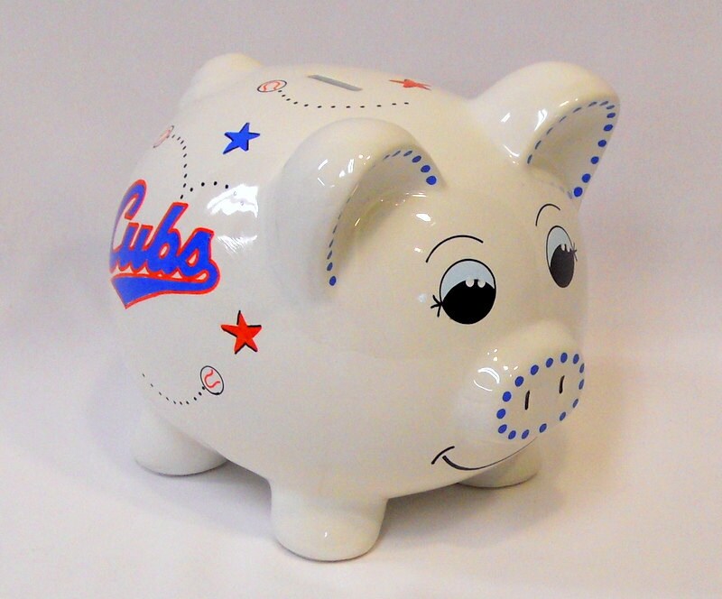 Piggy Bank Chicago Cubs Baseball Personalized Etsy