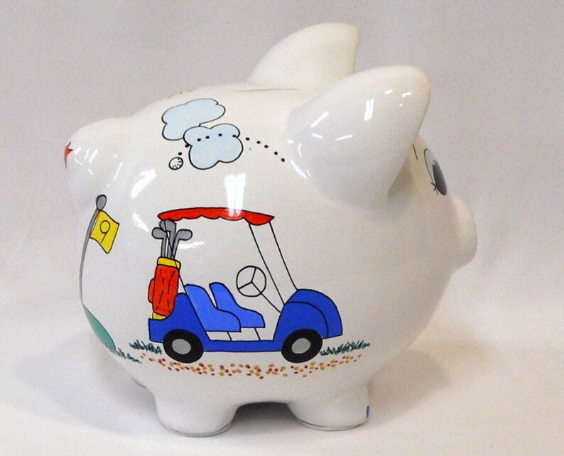 Piggy Bank Golf Personalized Etsy
