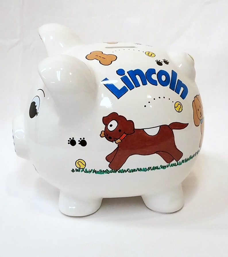 Personalized Piggy Bank Dogs and Puppies Etsy