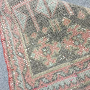 Dywan anatolijski w stylu vintage. Ręcznie tkany wełniany, pastelowy, do przedpokoju, w stylu boho, 2 x 11 stóp.