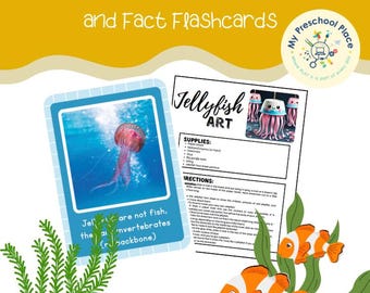 Jellyfish Craft and Fact Flashcards, Jellyfish Activity for preschool