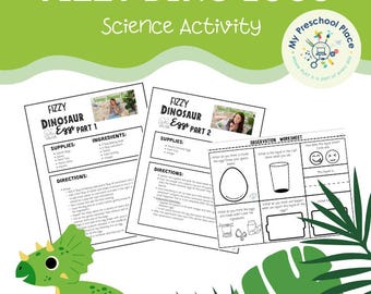 シュワシュワ恐竜の卵を使った科学アクティビティ：幼児向けレッスン（PDF）