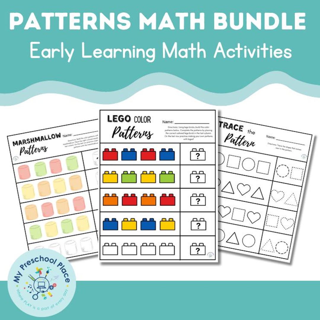 Patterns Activities Bundle, Early Math Concepts for Preschool and ...