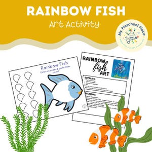 Rainbow Fish Art Project, Ocean art project for preschool