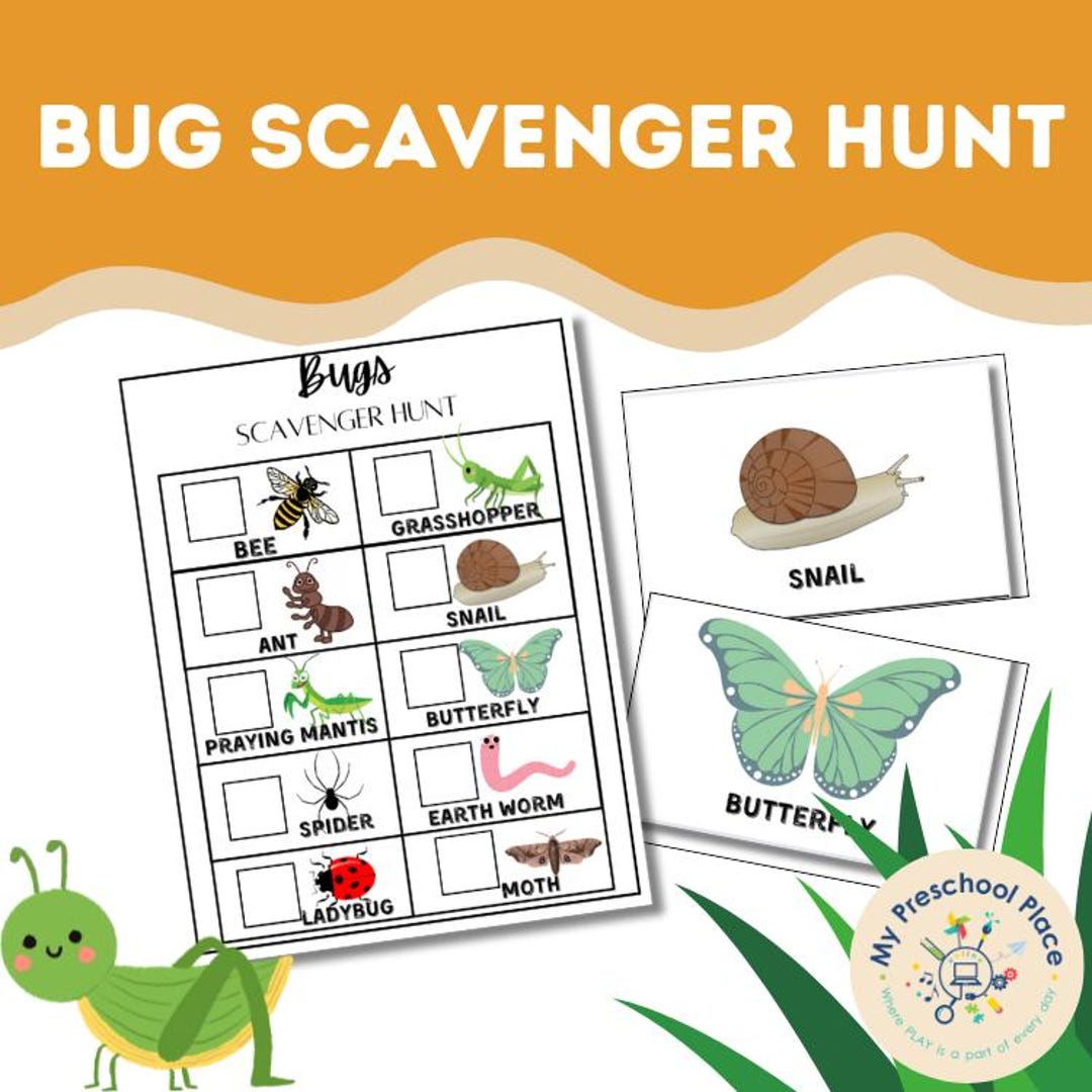 Bug Scavenger Hunt Activity for Preschoolers and Kindergarteners - Etsy