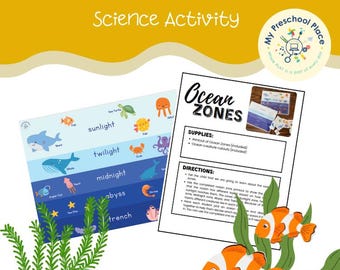 Ocean Zones Sorting Activity, Under the Sea Science for Preschoolers
