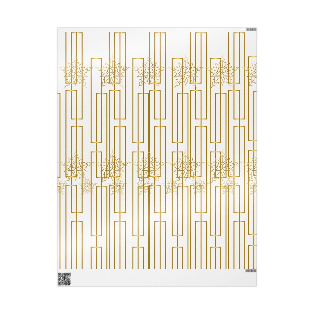 Elegant Gold-patterned Wrapping Paper for Gifts, Holiday Wrap, Party ...