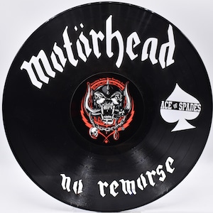Motorhead, B168 HANDMADE  Custom Laser Cut Vinyl Records,  Twill Coaster Image