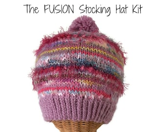 Stocking Hat Knitting Kit Multiple Colors Pattern and Yarns Boutique