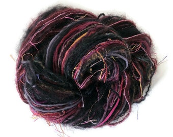 Black with Fuchsia Knitting Crochet Art Yarn