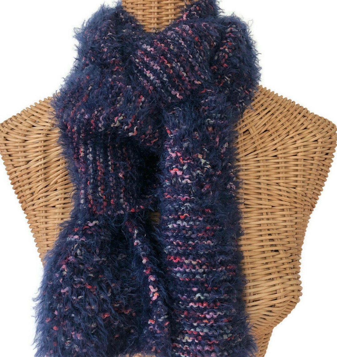 Green Check Fuzzy Blue Panda Scarf