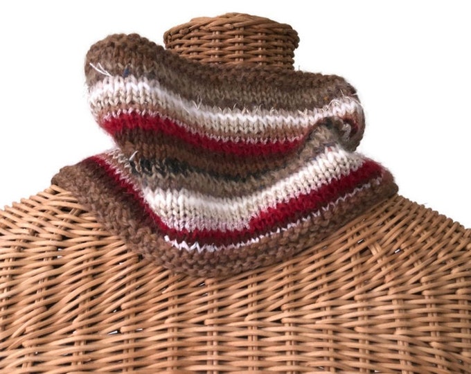 Brown - Kumaun Hand Knitted Acrylic Woollen Cowl 45
