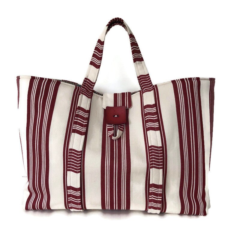 Knitter's Bag in Red Stripe - Etsy