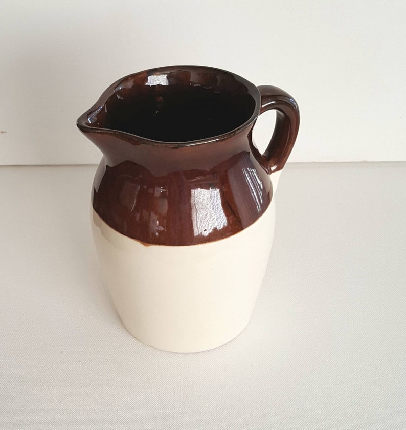 Vintage Stoneware Pitcher by Roseville Pottery R.R.P. Ohio,USA image 1
