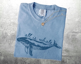 Summer Beach Shirt, Funny Meme Shirt, Cute Whale Shirt, Summer Aesthetic, Oversize, Womens, Mens, Unisex Comfort Colors T-shirt