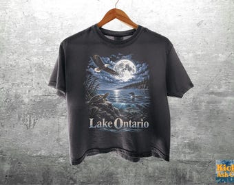 Lake Ontario Shirt, Womens, Crop Top Comfort Colors Boxy Tee 3023CL T-shirt
