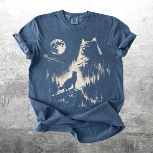 Vintage Funny Maine Coon Shirt, Cat Meme, Oversize, Womens, Mens, Comfort Colors T-shirt Denim