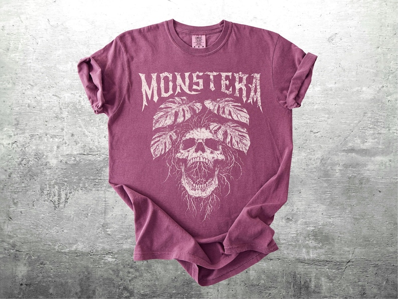 Funny Plant Lover Shirt, Monstera, Oversize, Womens, Mens, Comfort Colors T-shirt Berry