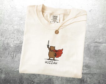 Huzzah Capybara Comfort Colors T-shirt, Funny Meme Shirt, Oversized, Womens, Mens