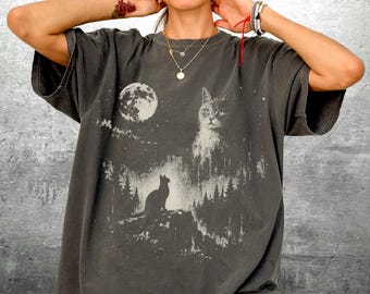 Vintage Funny Cat Shirt, Oversize, Womens, Mens, Comfort Colors T-shirt