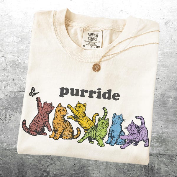 LGBTQ Cat Shirts, Womens, Mens, Unisex Comfort Colors T-shirt