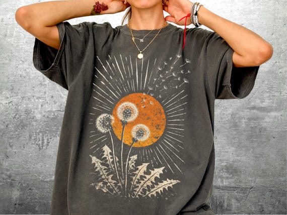 Dandelion Sun Shirt, Oversize, Womens, Unisex Comfort Colors T-shirt