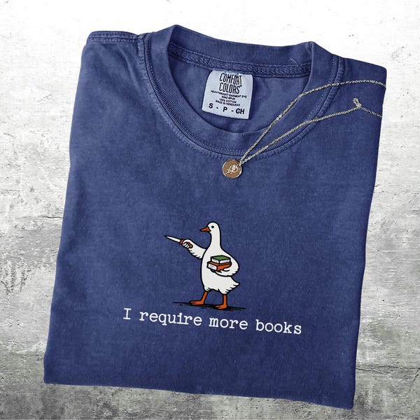 Book Lover Shirts, Silly Goose Meme, Bookish Gift, Oversize Womens, Mens, Comfort Colors T-shirt