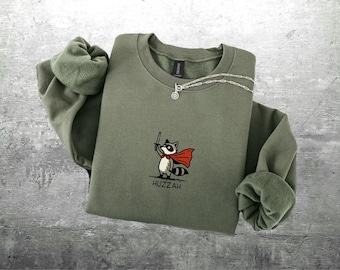 Funny Raccoon Meme Shirt, Oversized, Womens, Mens,  Gildan 18000 Crewneck Sweatshirt