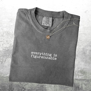 Everything Is Figureoutable Shirt, Motivational Shirt, Funny Meme Shirt, Oversize, Womens, Mens,  Comfort Colors T-shirt