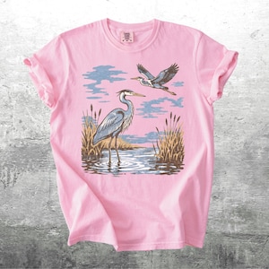 Vintage Bird Shirt, Birder, Oversize, Womens, Mens, Unisex Comfort Colors T-shirt Blossom