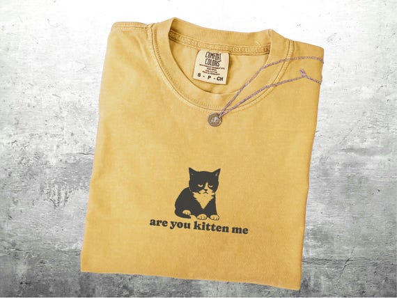 Funny Cat Meme Shirt, Are You Kitten Me, Vintage Cat Shirt, Oversize, Womens, Mens, Comfort Colors T-shirt