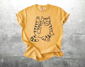 Funny Cat Comfort Colors T-Shirt For Women, Men