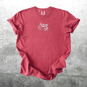 Jumping Spider Shirts, Witchy, Goth, Oversize, Womens, Mens, Unisex Comfort Colors T-shirt Crimson