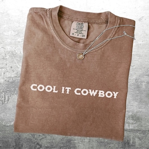 Vintage Cowgirl Shirt, Western Aesthetic, Cool It Cowboy , Country Concert, Rodeo, Oversize, Womens,  Comfort Colors T-shirt