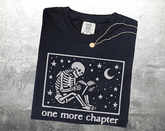 Funny Book Lover Shirt, Bookish Gift, One More Chapter, Oversize, Womens, Mens, Comfort Colors T-shirt