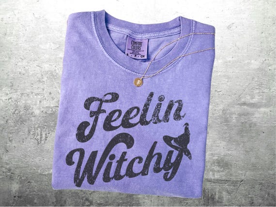 Feelin Witchy Shirt, Oversize, Womens, Unisex Comfort Colors T-shirt
