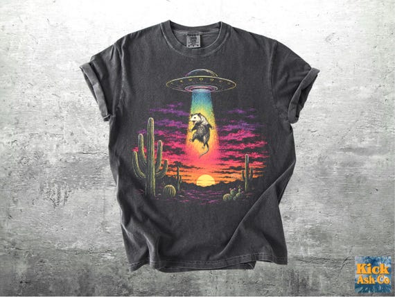 Funny Possum Shirt, Flying Saucer, Mens, Womens, Unisex,  Comfort Colors T-shirt