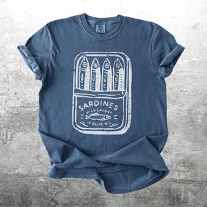 Sardine Shirt, Sardines T-shirt, French Aesthetic, Oversize, Womens, Mens, Comfort Colors T-shirt