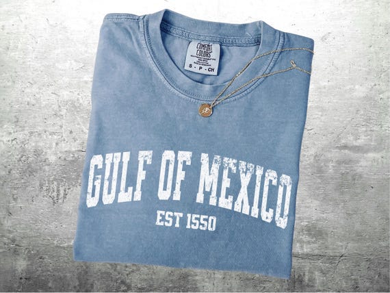 Gulf of Mexico Comfort Colors Shirt, Subtle Protest Shirt, Minimalist, Oversize, Womens, Mens
