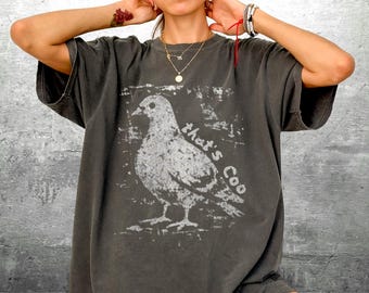 Funny Bird Shirt, Pigeon Meme, Oversize, Womens, Mens, Comfort Colors T-shirt